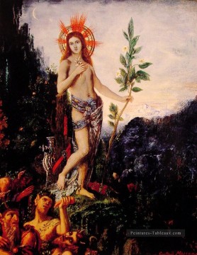 apollo et les satyres Symbolisme mythologique biblique Gustave Moreau Peinture à l'huile